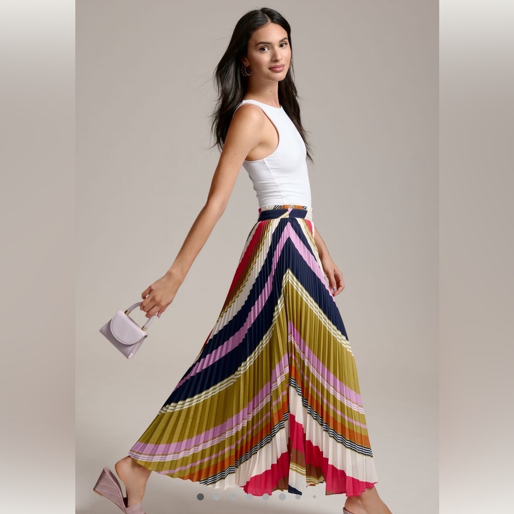 Anthropologie Isobel silky pleated skirt by Maeve